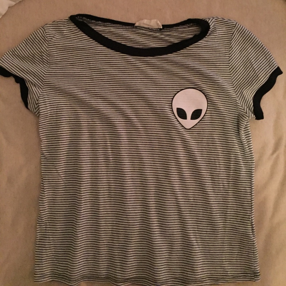 Striped Alien T-Shirt