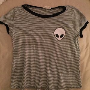 Striped Alien T-Shirt