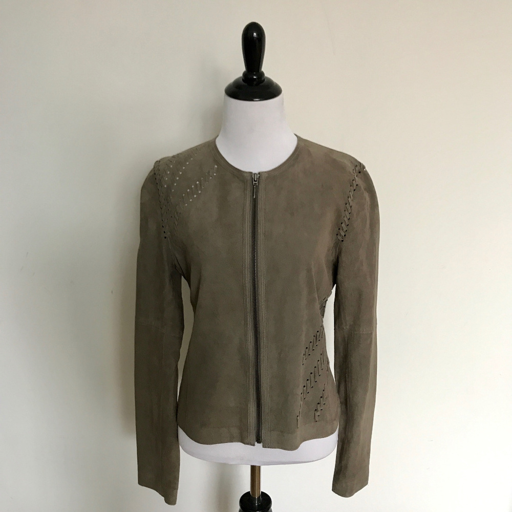 Elie Tahari Suede Jacket Size Small