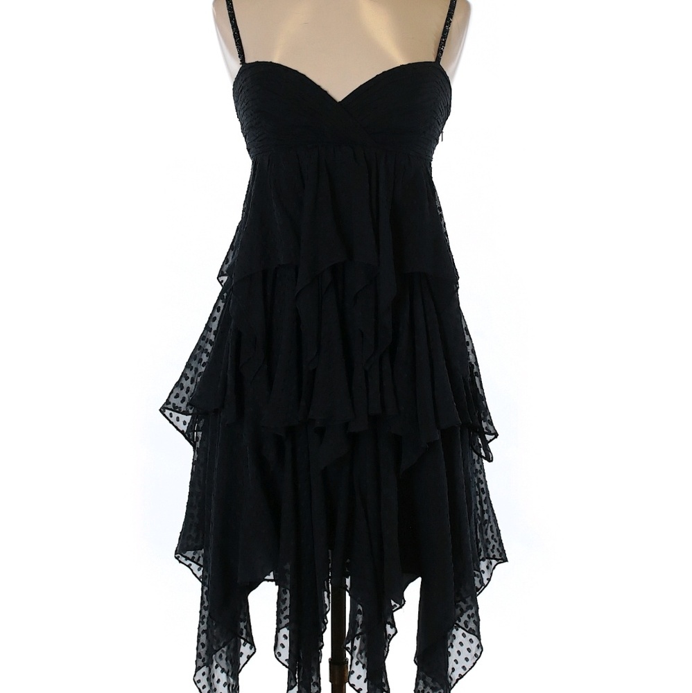 Navy Bcbgmaxazria Silk Dress