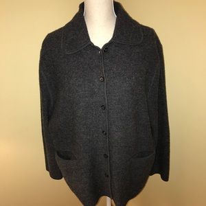 Herman Geist Boiled Wool Sweater Cardigan Jacket