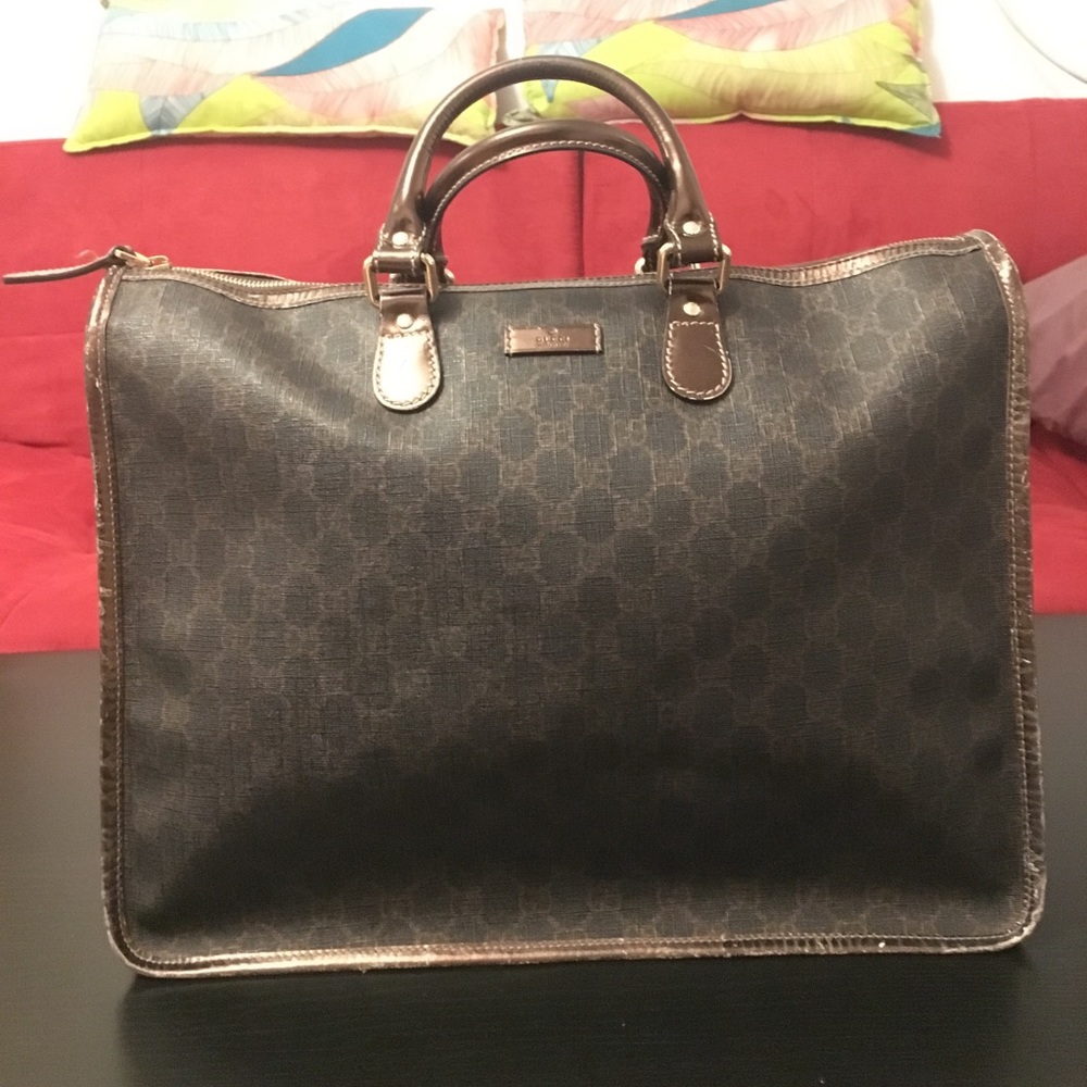 Gucci Metallic Trim Tote- style 189899- AUTHENTIC