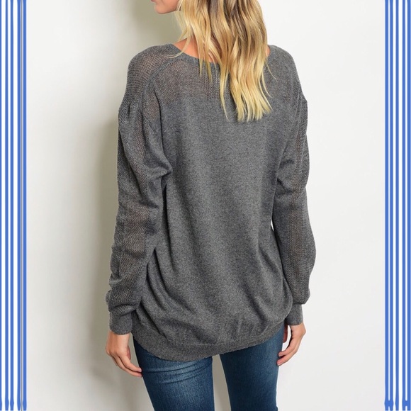 🌟FINAL PRICE🌟 NWT Charcoal Lightweight Sweater - Picture 3 of 3