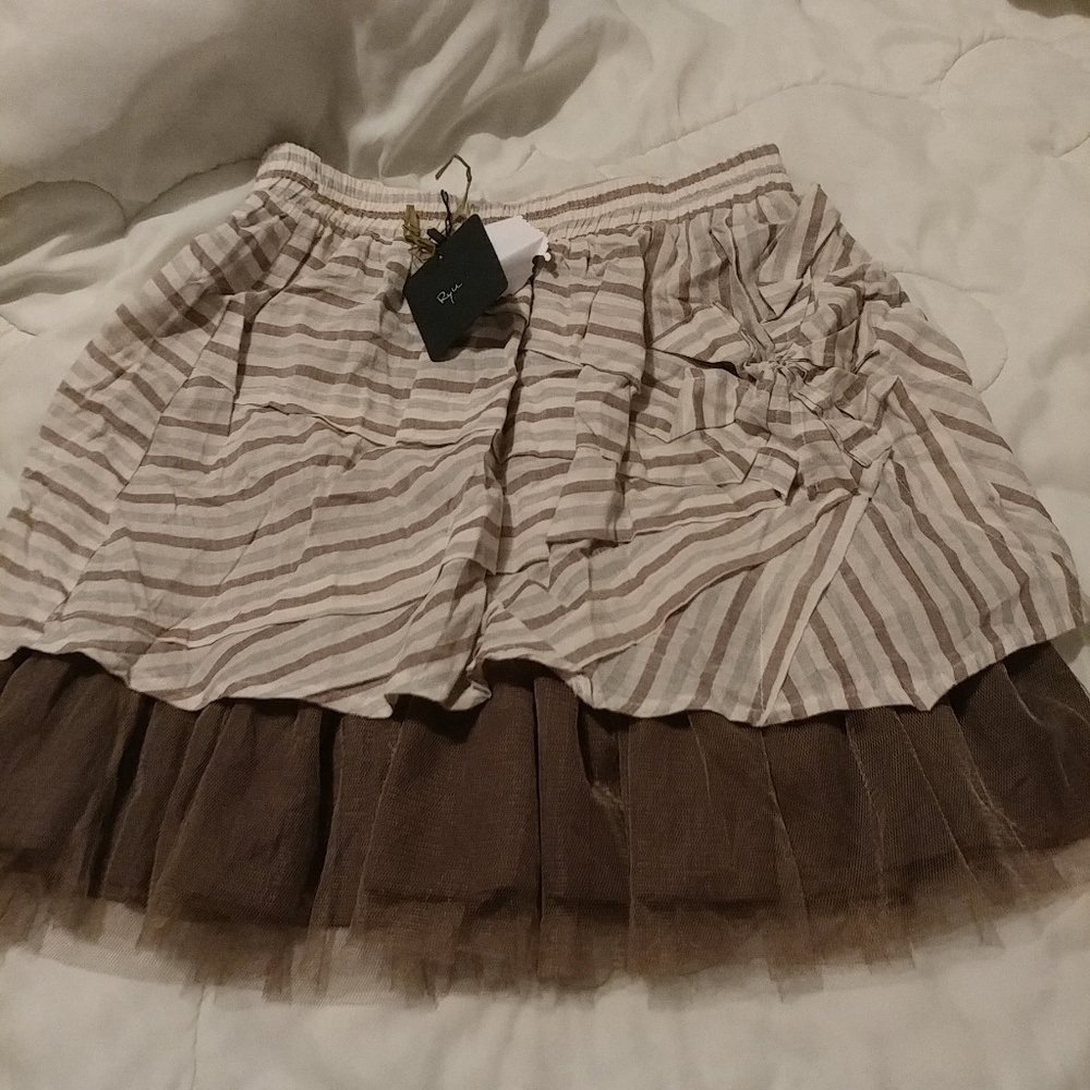 Linen and tulle RYE skirt