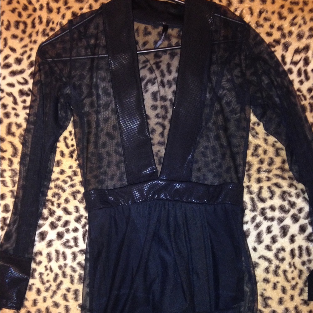 Black Sheer BodySuit Dress✨