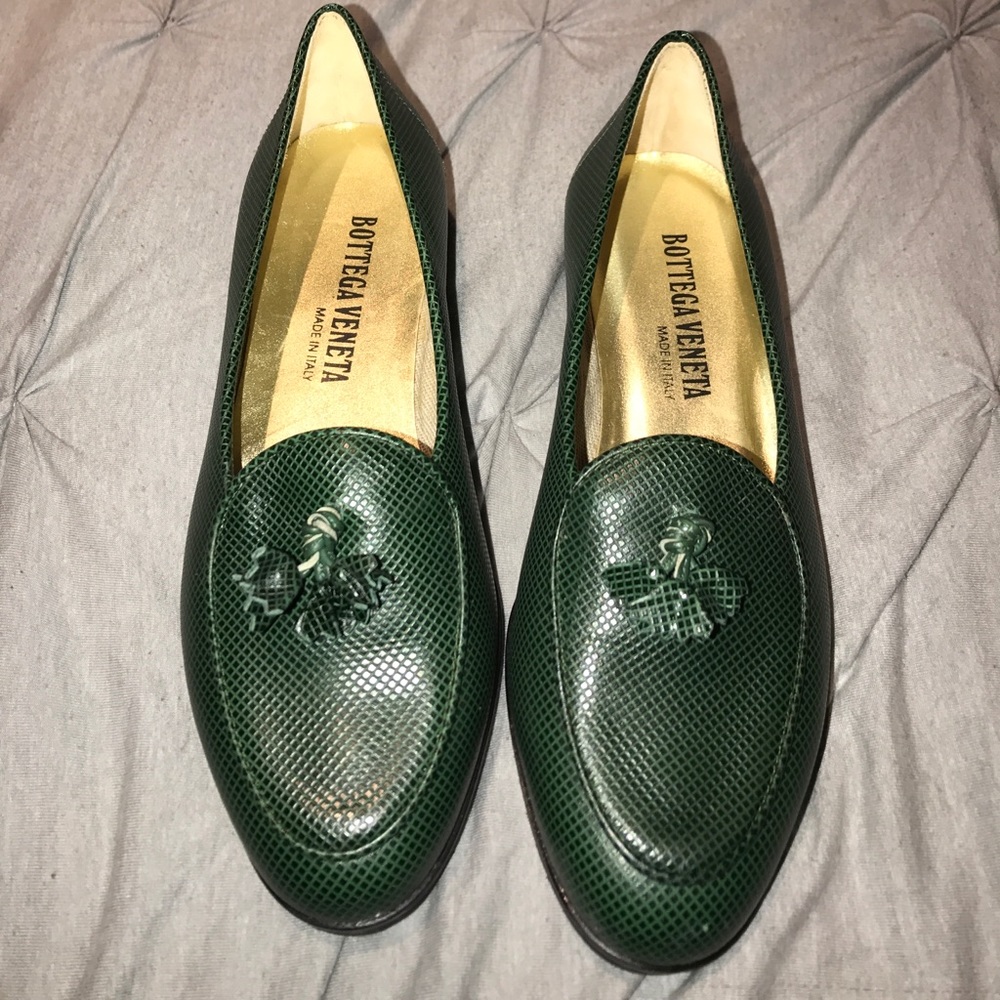 Hunter green Bottega Veneta Woman's Loafers