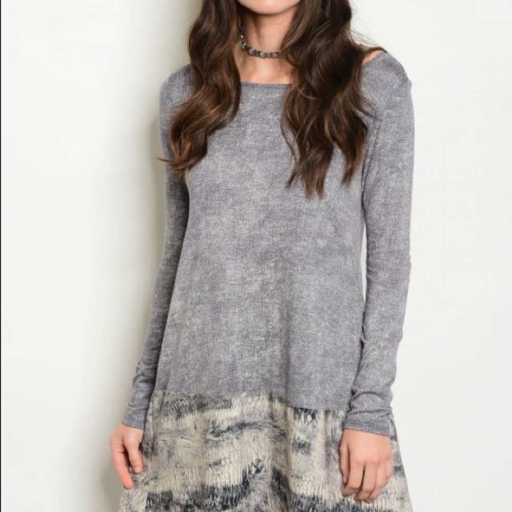 LAST ONE‼️LIMITED QUANTITY ‼️Charcoal tunic dress - Picture 2 of 4