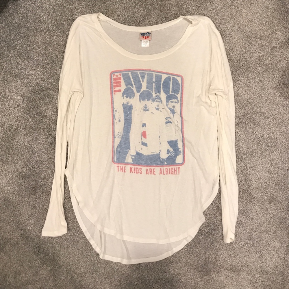 JUNK FOOD "THE WHO" GRAPHIC LONG SLEEVE SIZE LARGE