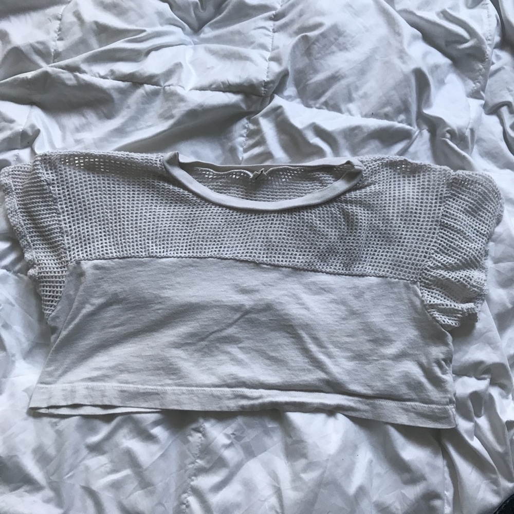 American apparel white crop top
