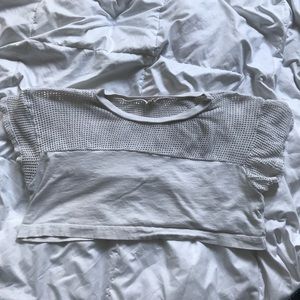 American apparel white crop top