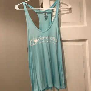 Bright teal blue Billabong tank