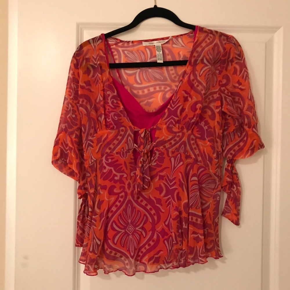 Diane von Furstenberg silk blouse & matching tank