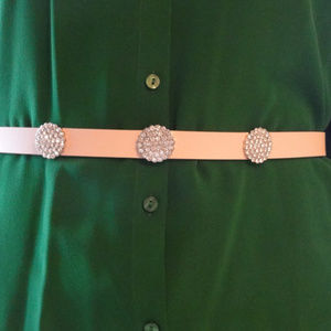 Kate Spade Soft Pink Rhinestone Embellished Belt