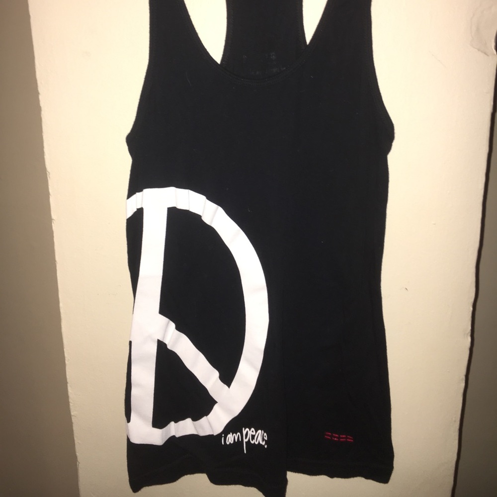 iam peace black racer back tank! ✌🏻