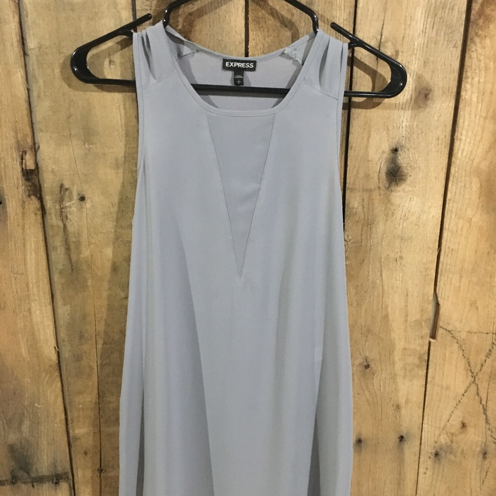 Sexy Silver Gray Blouse