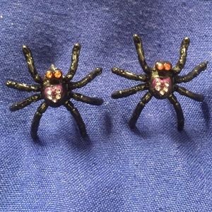 Betsey Johnson spider earrings