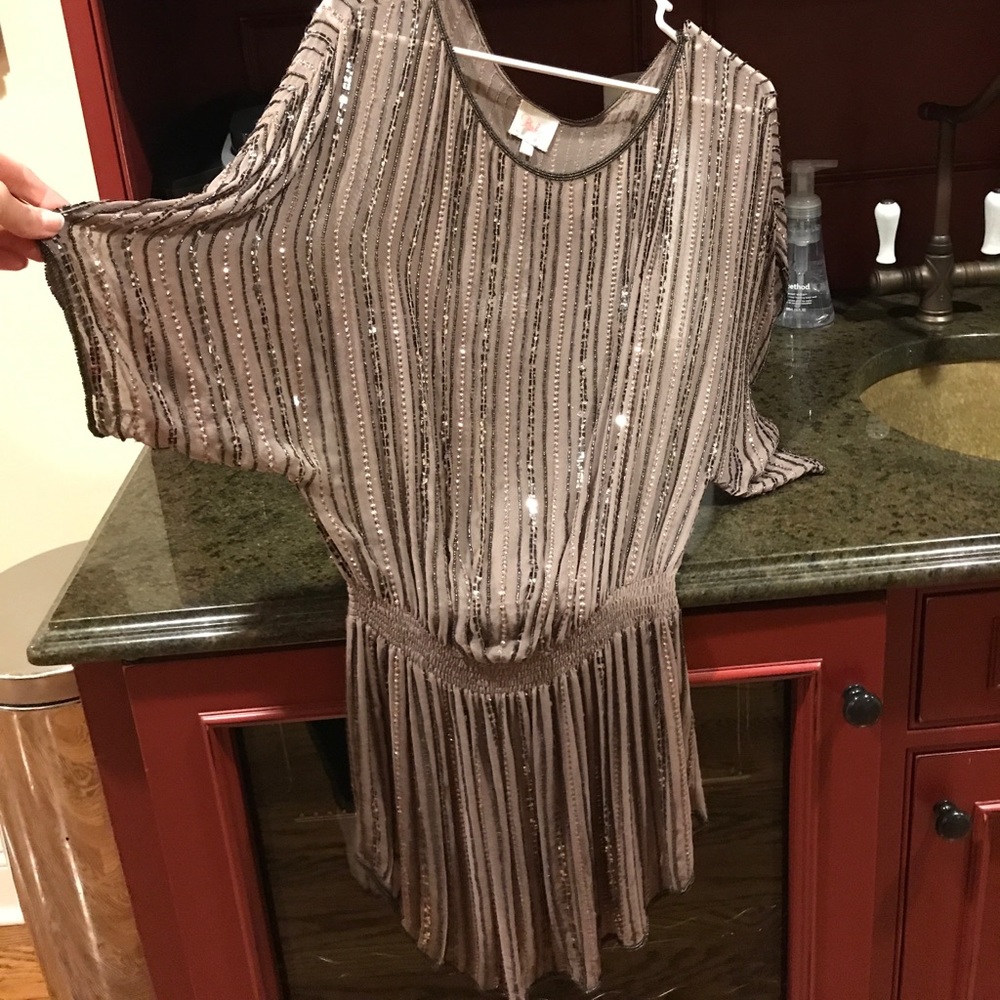 Parker sequin embellished mini dress / tunic
