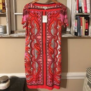 Patterned Stretch Midi Dress