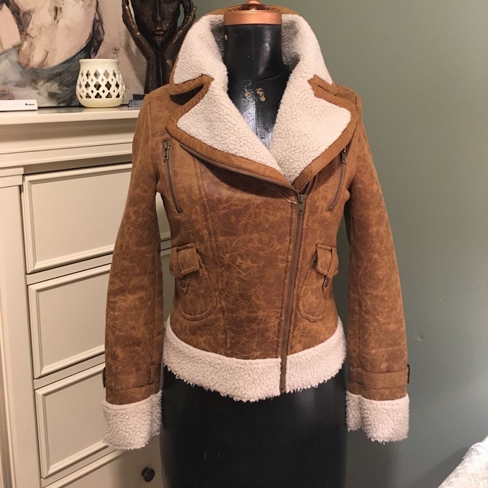 Faux shearling style jacket