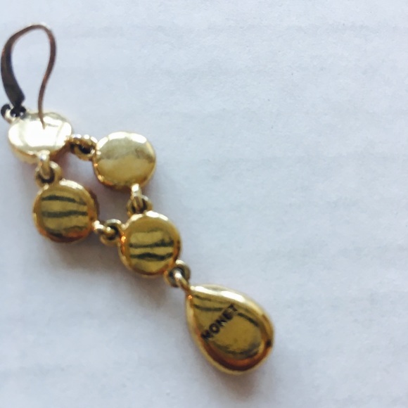 MONET SALMON DROP EARRINGS - Picture 4 of 4