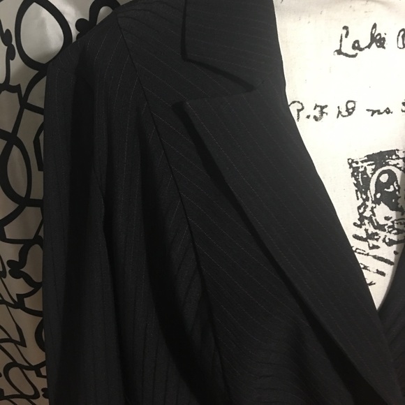 LB blazer black write pink pinstripe NWOT - Picture 3 of 7