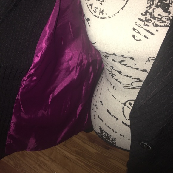 LB blazer black write pink pinstripe NWOT - Picture 6 of 7