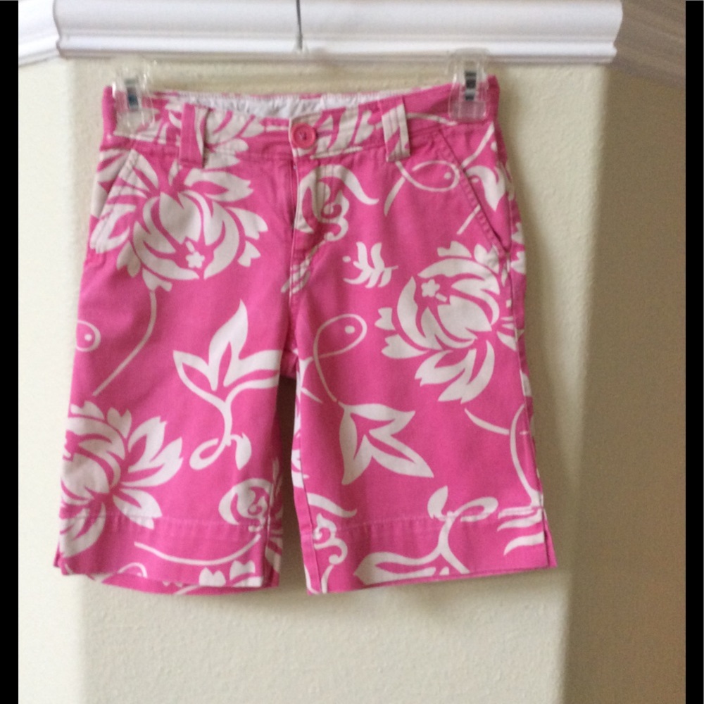 Pink Floral Bermuda shorts for girls