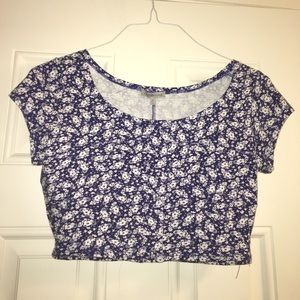 Blue crop top