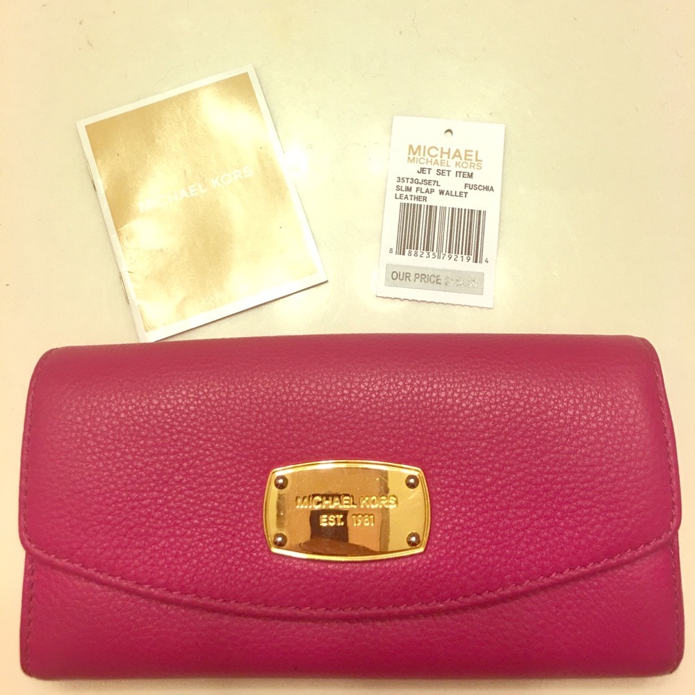 Hot pink Michael Kors wallet
