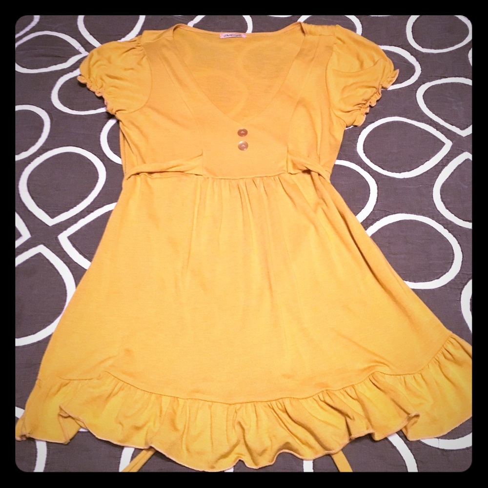 Ruffled Mustard Yellow Top