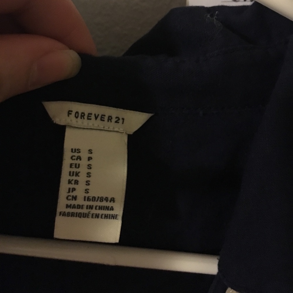 Navy button up - Picture 3 of 3