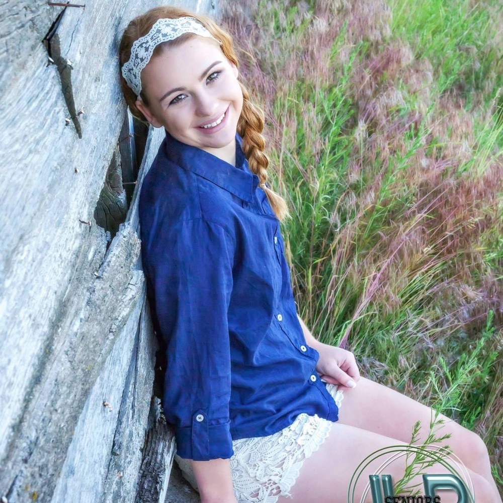 Navy button up