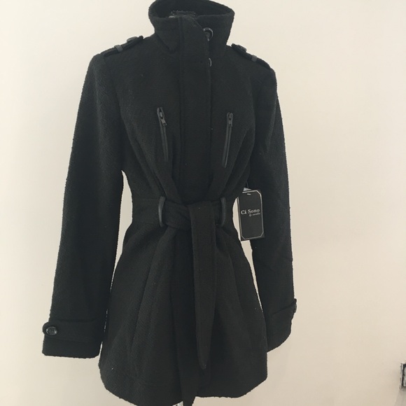Black Military Style Peacoat long sleeved B52/SB7 - Picture 3 of 4