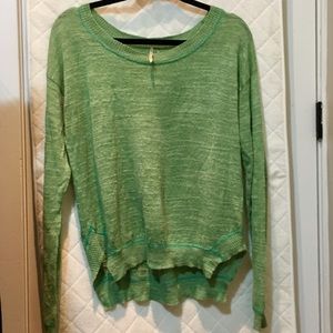 Pale Green Free People Knit Crewneck