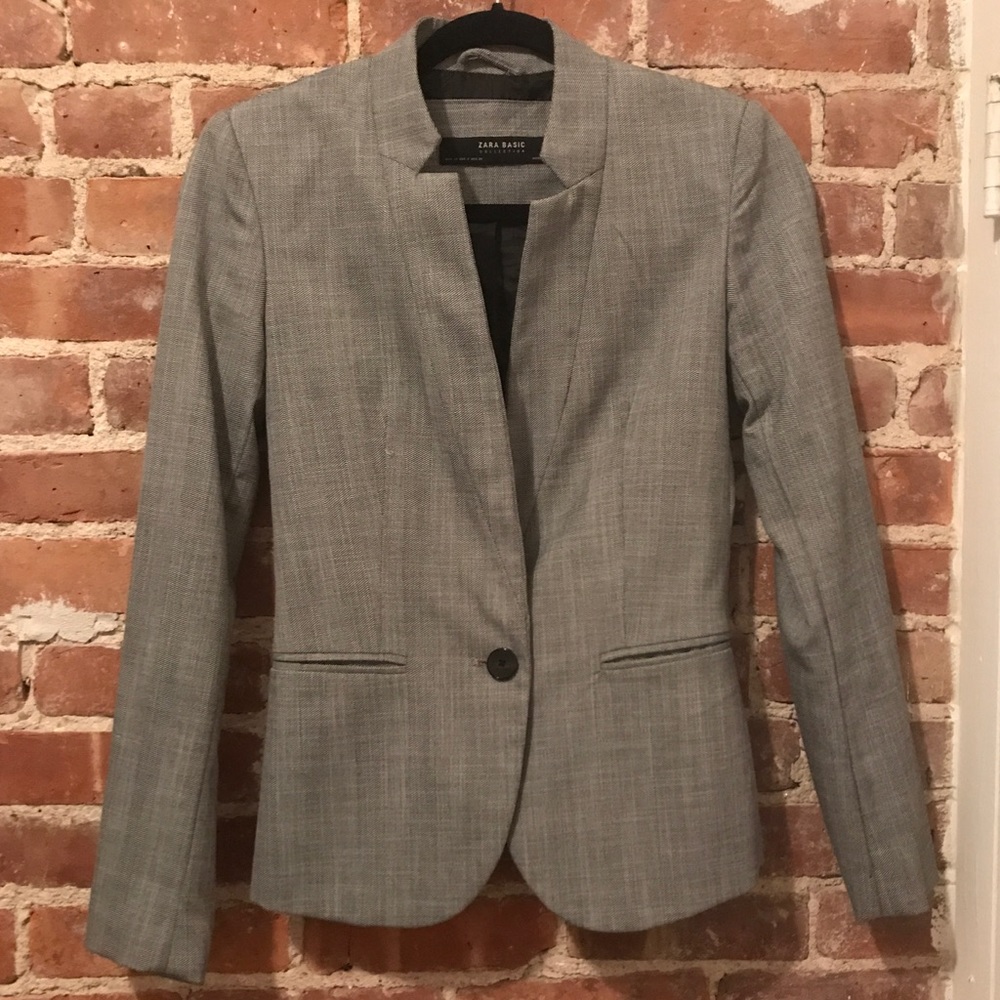 Chic steel grey blazer