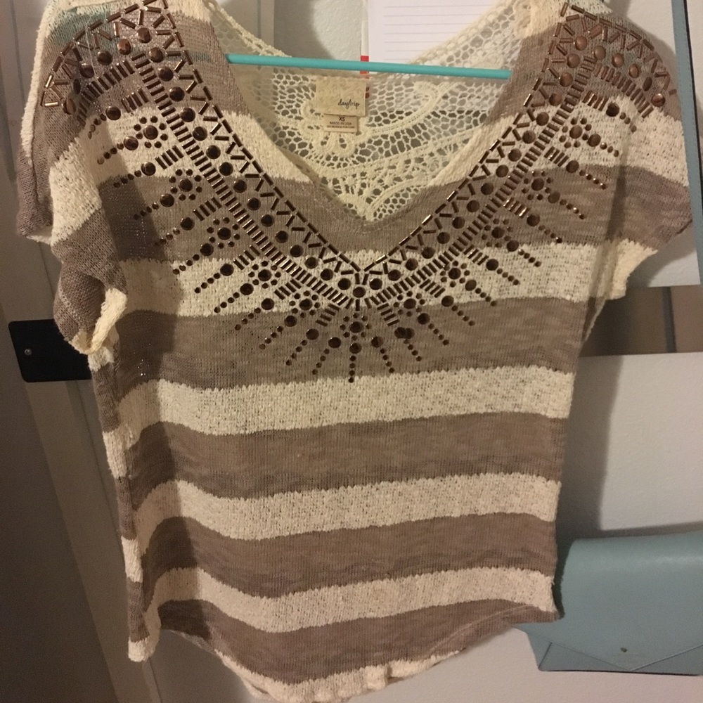 Adorable striped sweater tee shirt