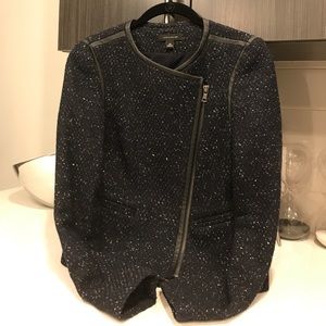 Ann Taylor Navy Tweed Blazer