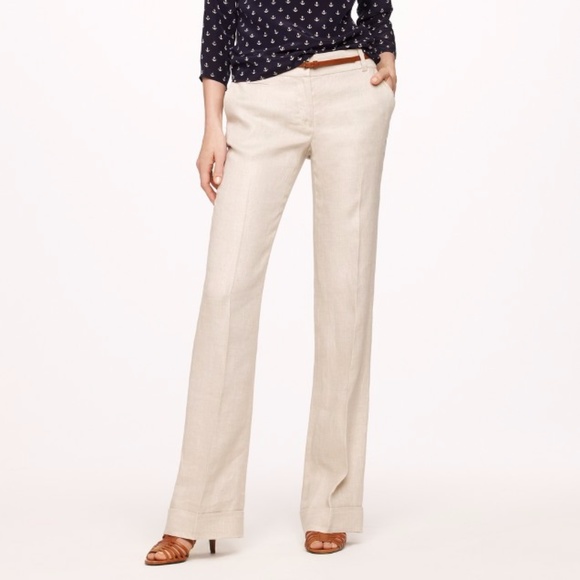 J. Crew Pants - J. Crew NWOT Oatmeal Linen Cafe Trouser