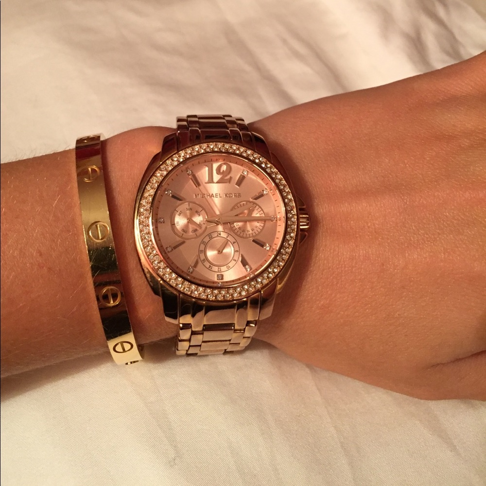 Authentic Michael Kors rose gold watch
