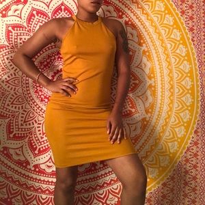 Yellow zara dress
