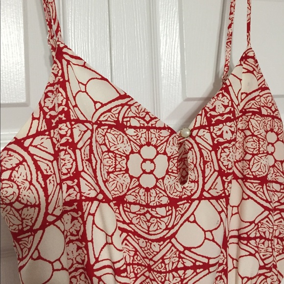 Red and white polyester dress - Picture 2 of 3