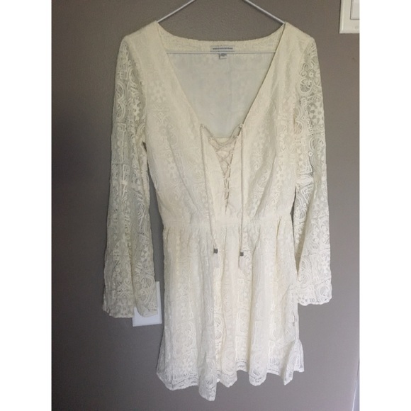 American Eagle Boho Cream Lace Dress - Picture 1 of 4