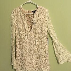 Cream Lacey Dress