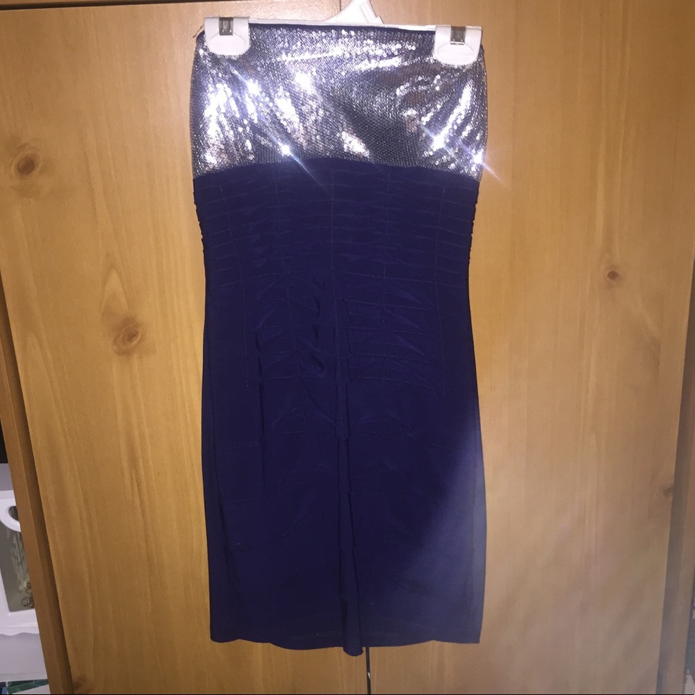 Debs strapless formal dress