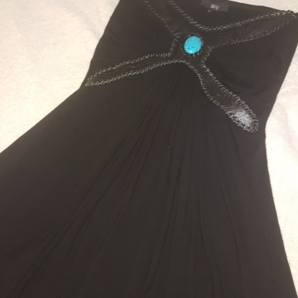 ×SOLD ON MERC× SKY Dress Turquoise and Leather