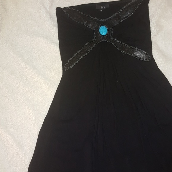 ×SOLD ON MERC× SKY Dress Turquoise and Leather - Picture 8 of 8