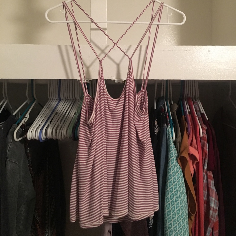 Spaghetti strap striped top
