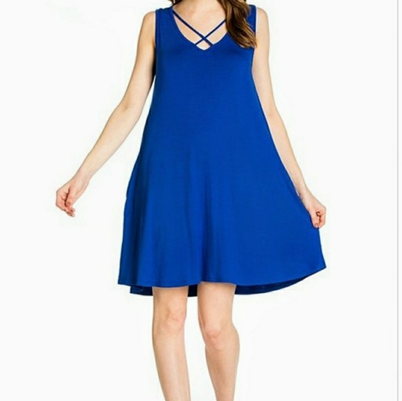 ππPlus Size Sleeveless Criss-Cross Dressππ - Picture 7 of 7