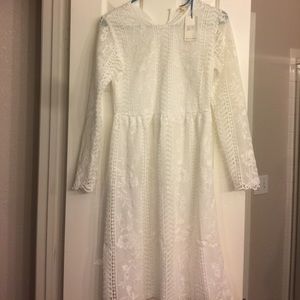BOHO ivory Lace dress Tea n Rose small nwt