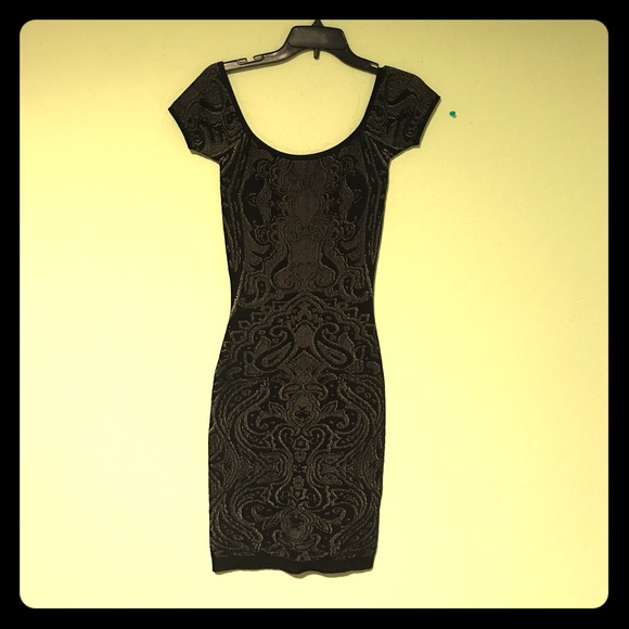 BOGO! Lovely Black & Nude Tribal Bodycon Mini - Picture 4 of 7